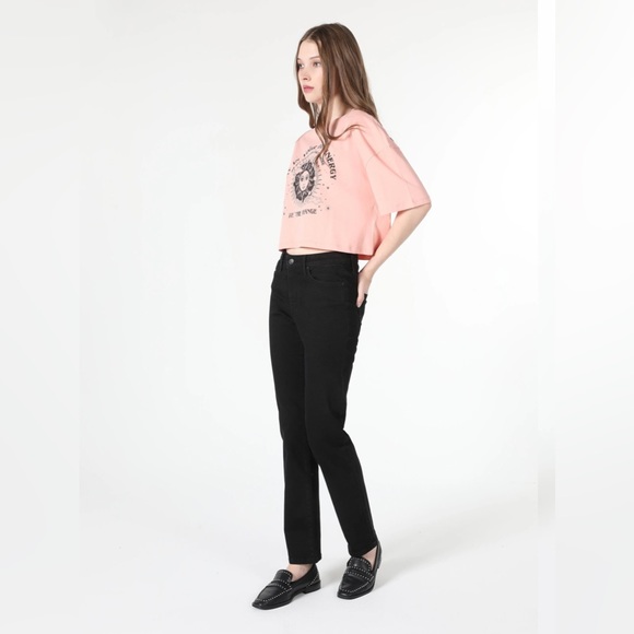 Colin’s Cotton Black Jeans Pants Slim Fit 28 / 30 Medium Rise Straight Leg - Picture 13 of 13